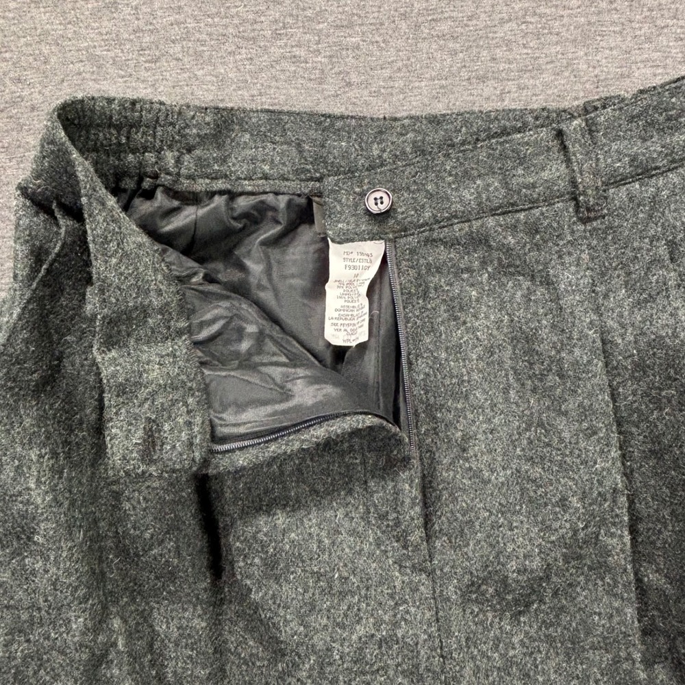 Sag Harbor Pants Womens 10 Wool Blend Pleated Cuffed Charcoal Lined Trousers NEW - Picture 11 of 16